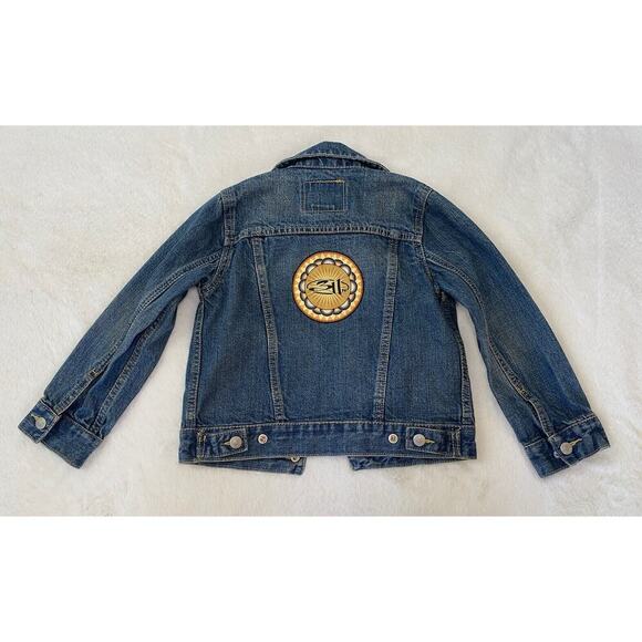 Embroidered 311 Band Logo Levi’s Blue Denim Jean Trucker Jacket Kids Size 5 - Picture 9 of 11